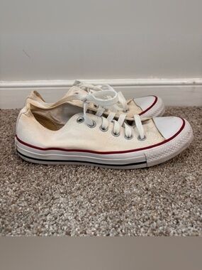 Converse Chuck Taylor Low Top White Canvas Sneakers Womens 7
